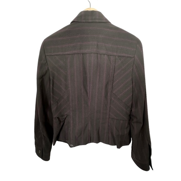 Bandolino Women's Black and Pink Stripe Zip Up Jacket Size 12 - Picture 5 of 6